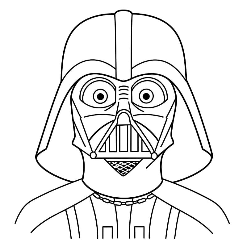 Darth Vaders ansikt fargelegging