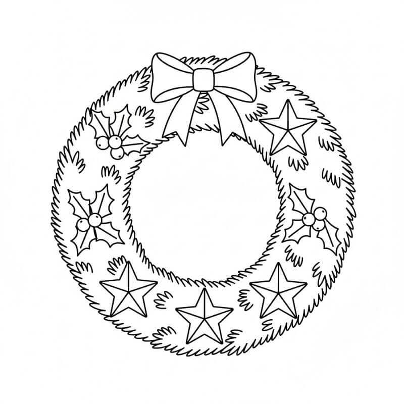 Elskelig Julekrans fargelegging