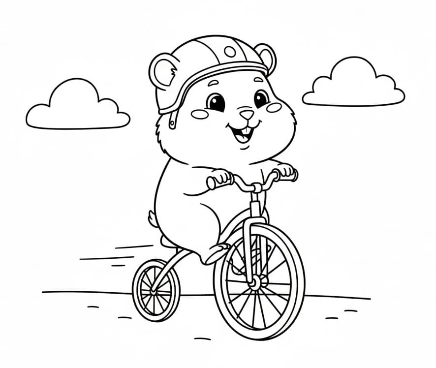 En Hamster fargelegging