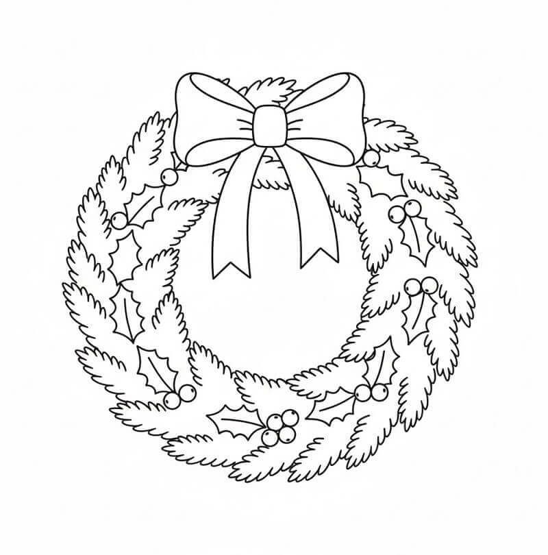 En Julekrans fargelegging