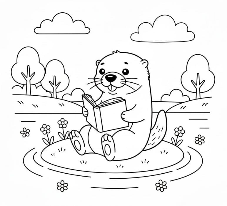 En Oter fargelegging