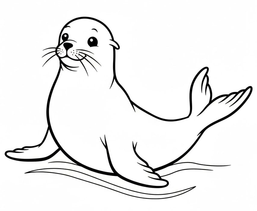 En Sjøløve fargelegging