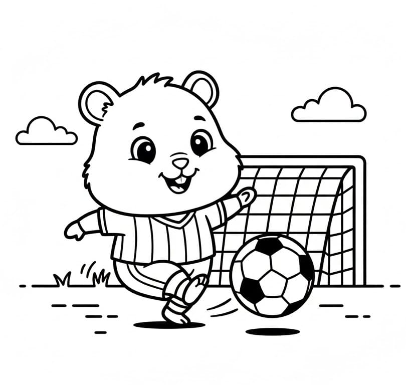 En Søt Hamster fargelegging