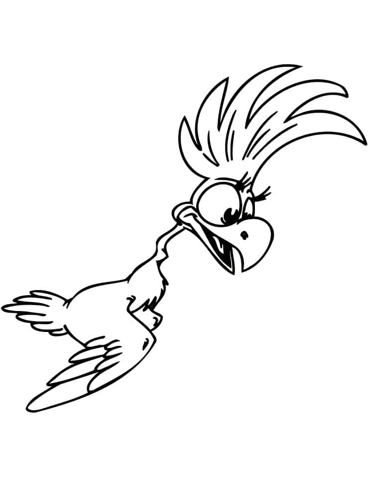 En glad papegøye fargelegging