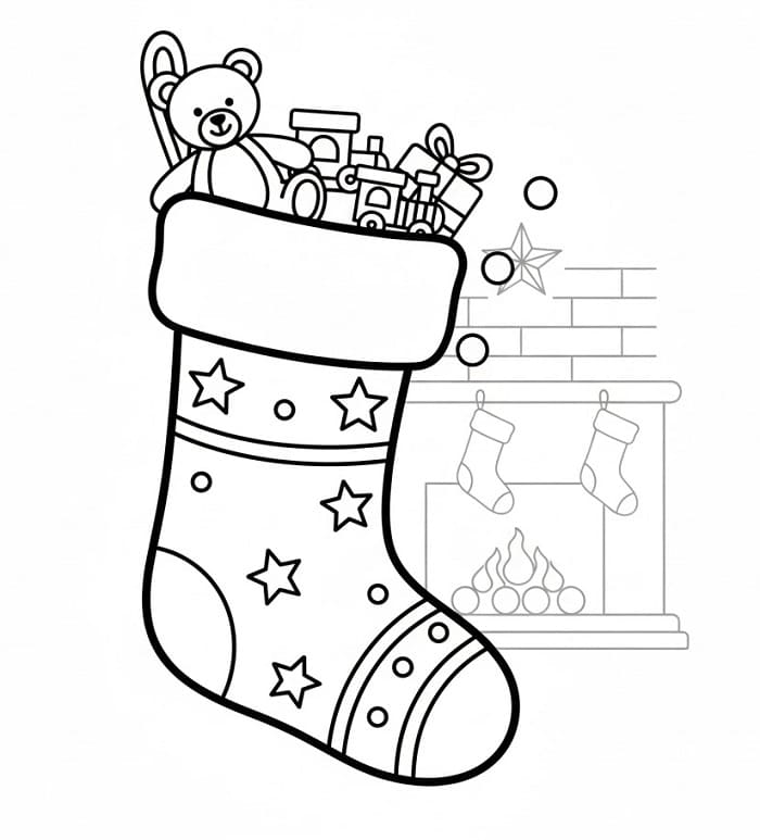 Julestrømper Fargelegging