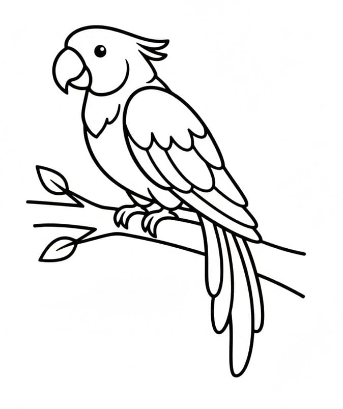 En papegøye fargelegging