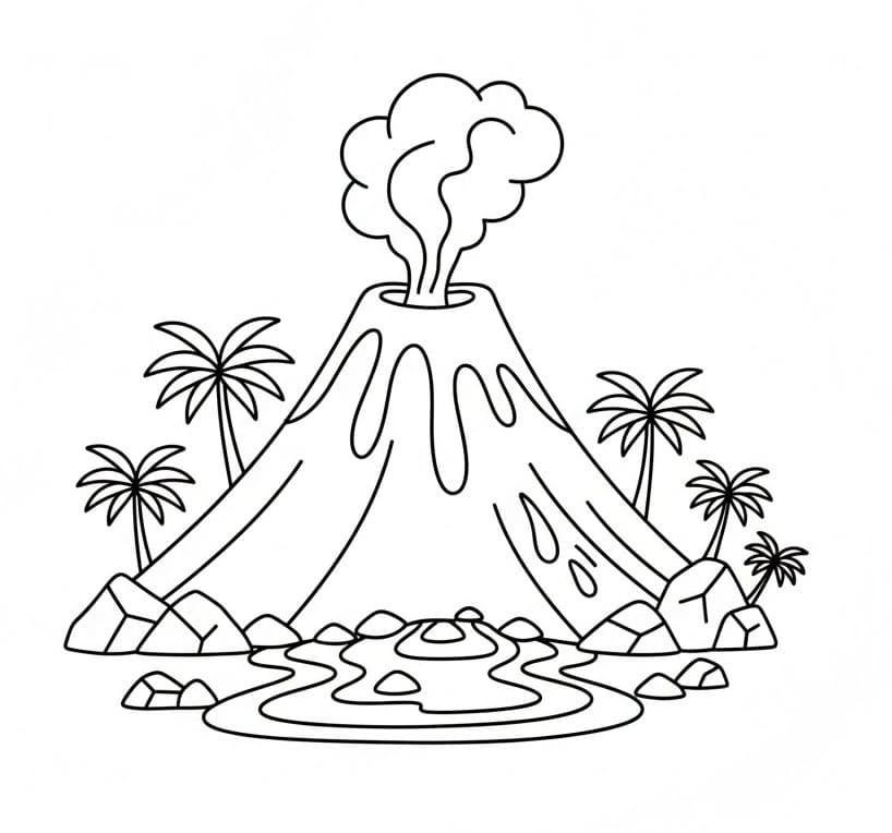 Enkel Vulkan fargelegging