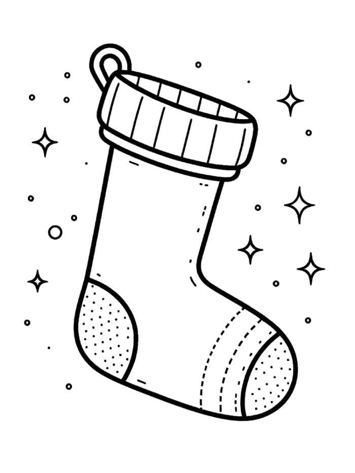 Enkel julestrømpe fargelegging