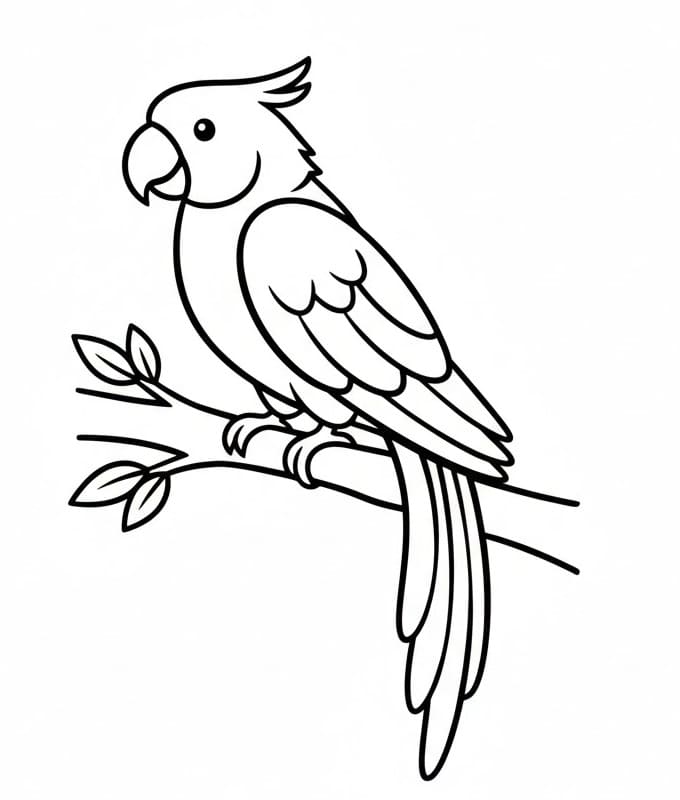 Enkel papegøye fargelegging