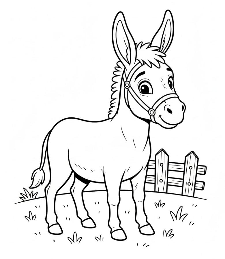 Et esel fargelegging