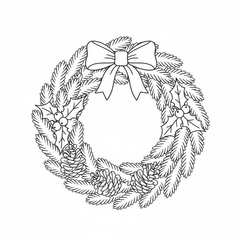 Fantastisk Julekrans fargelegging