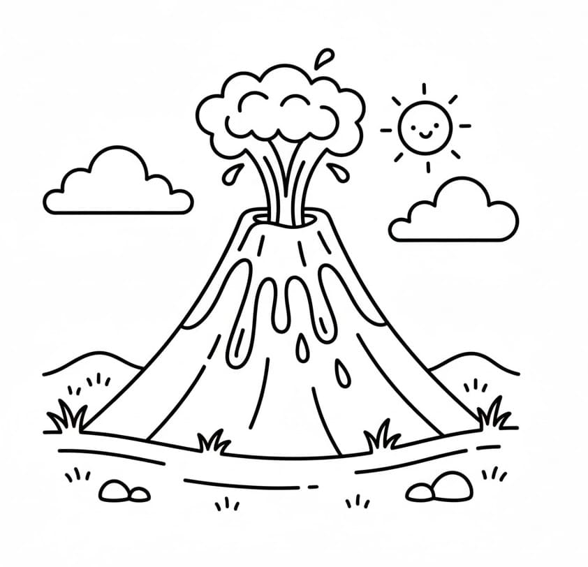 Fantastisk Vulkan fargelegging