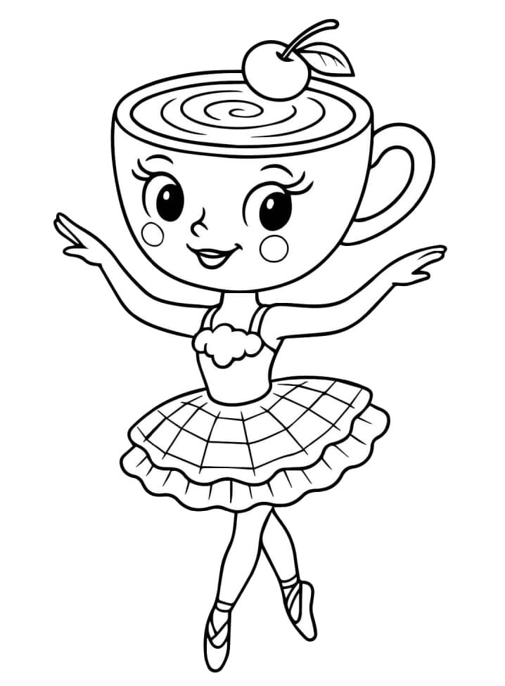 Fantastisk ballerina cappuccina fargelegging