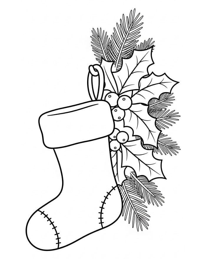 Fin julestrømpe fargelegging