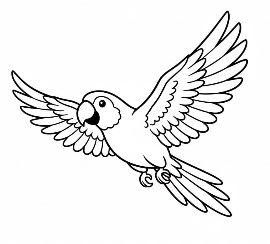 Flygende papegøye fargelegging