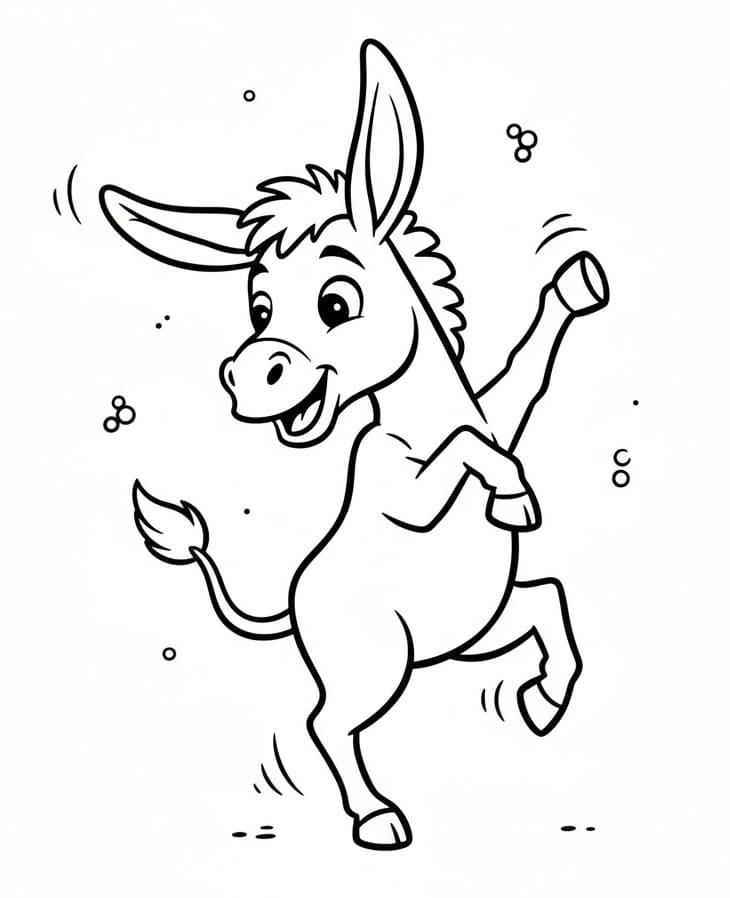 Glad esel fargelegging