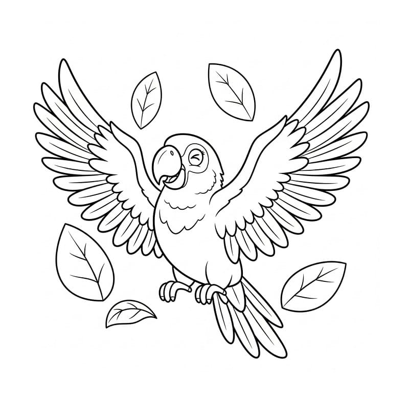 Glad papegøye fargelegging