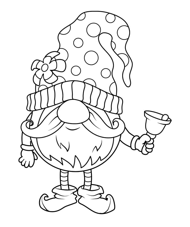 Gnom med bjelle fargelegging