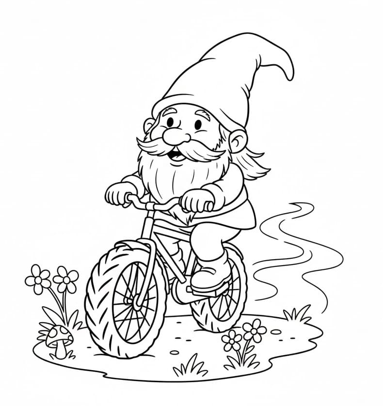 Gnom sykler fargelegging