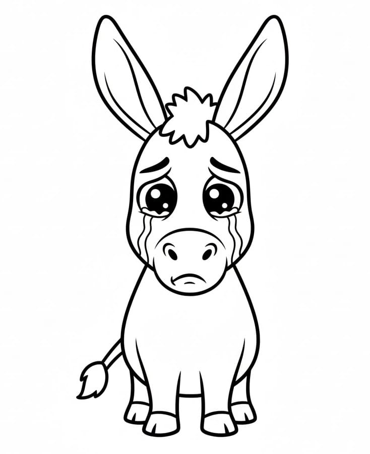 Gråtende esel fargelegging