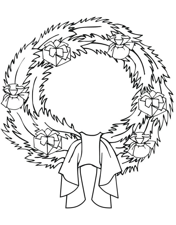 Gratis Julekrans fargelegging