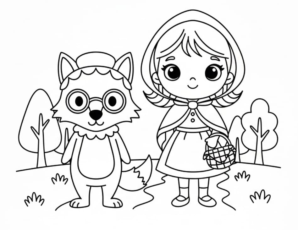 Rødhette fargelegging