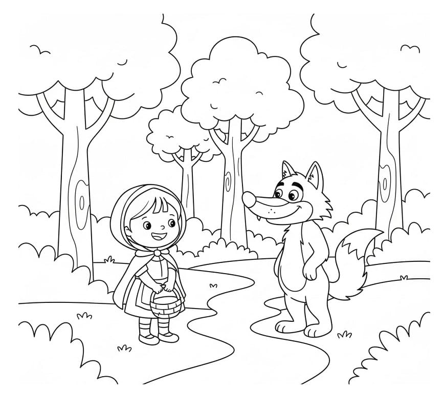 Gratis Rødhette å Skrive ut fargelegging