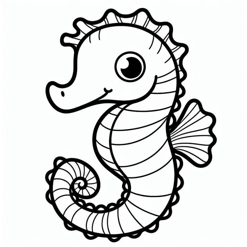 Gratis Sjøhest å Skrive ut fargelegging