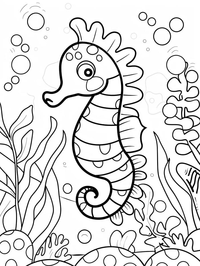 Gratis Sjøhest fargelegging
