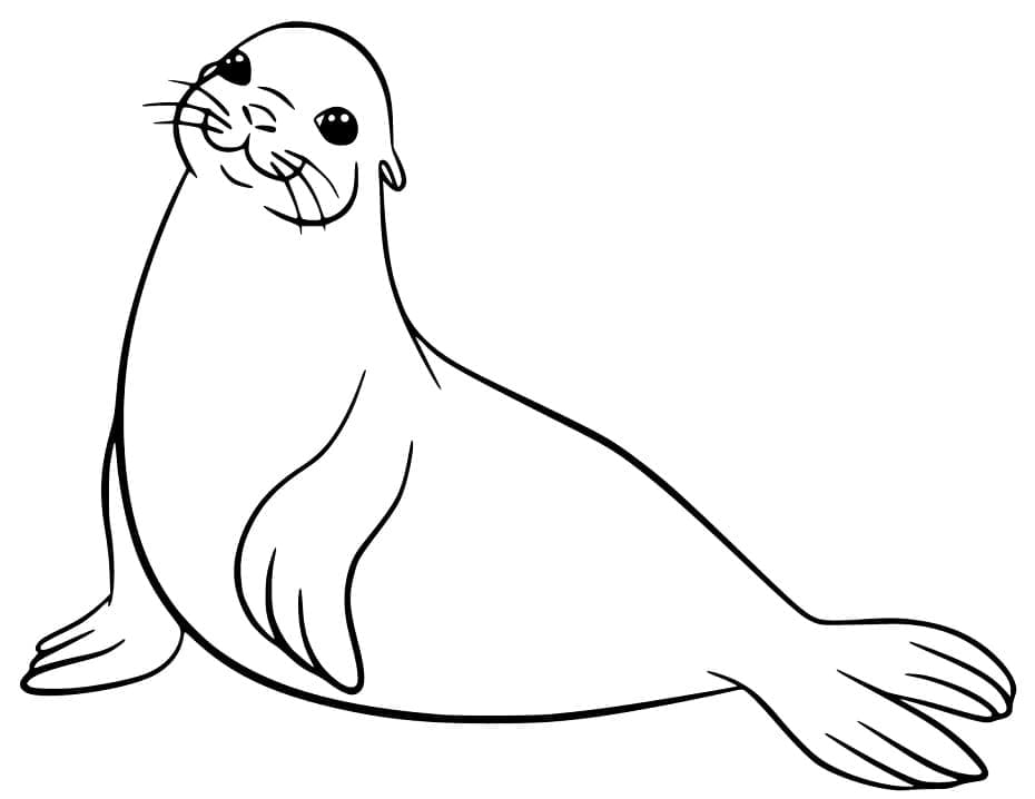 Gratis Sjøløve Utskriftbar fargelegging