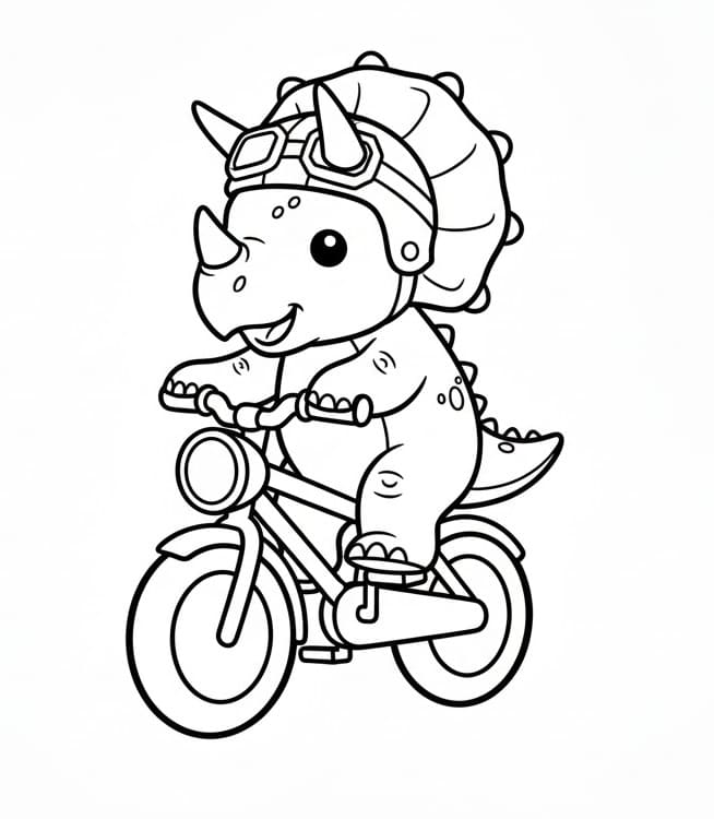 Gratis Triceratops fargelegging