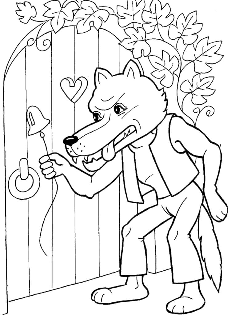 Gratis Utskriftbar Rødhette fargelegging