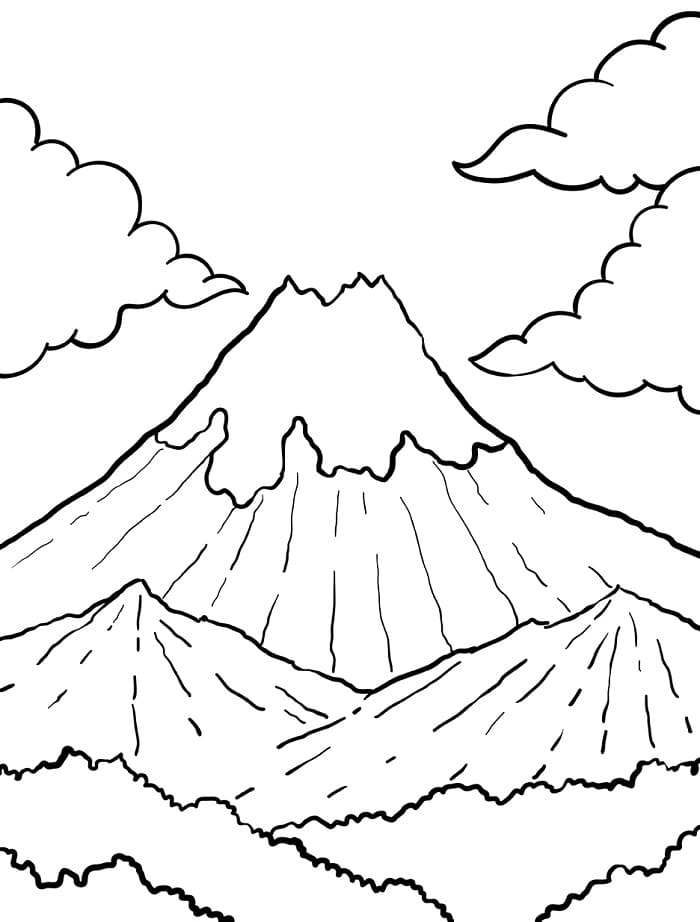 Gratis Vulkan Bilde fargelegging