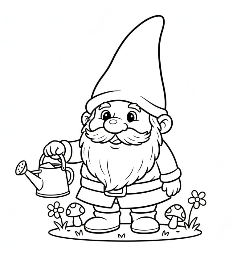 Gratis gnom fargelegging