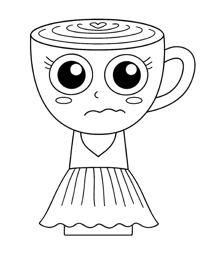 Gratis utskrivbar ballerina cappuccina fargelegging