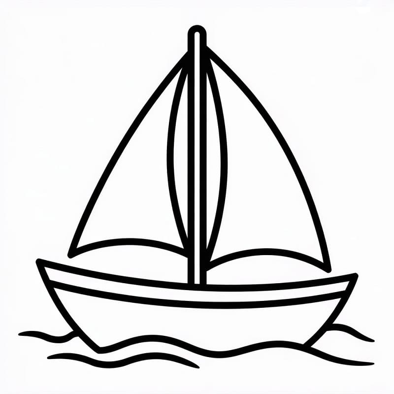 Grunnleggende Seilbåt fargelegging