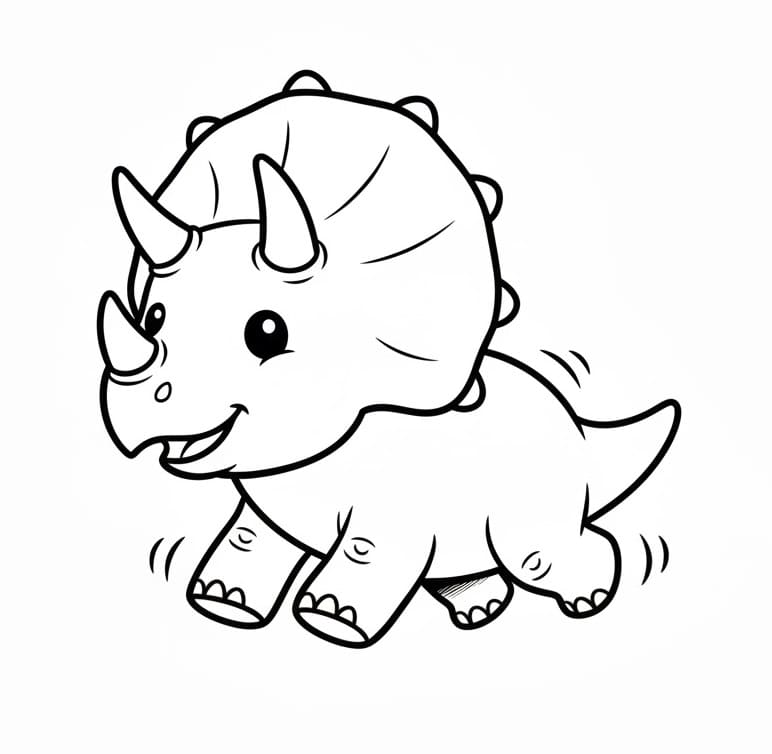 Grunnleggende Triceratops fargelegging