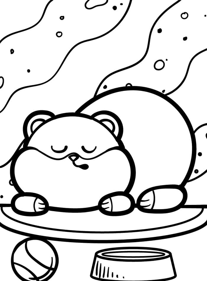 Hamster Gratis Utskriftbar fargelegging