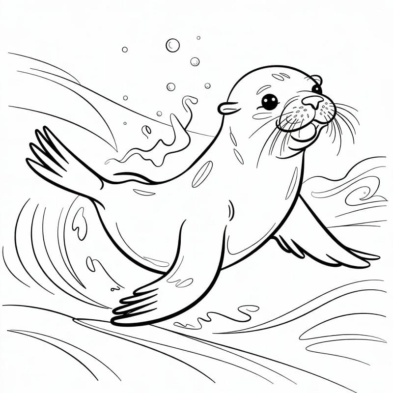 Hav Sjøløve fargelegging