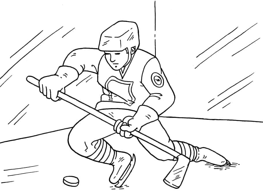 Ishockey Utskriftbar for Barn fargelegging