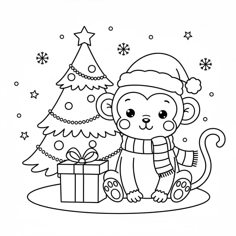 Jule Dyr Ape fargelegging