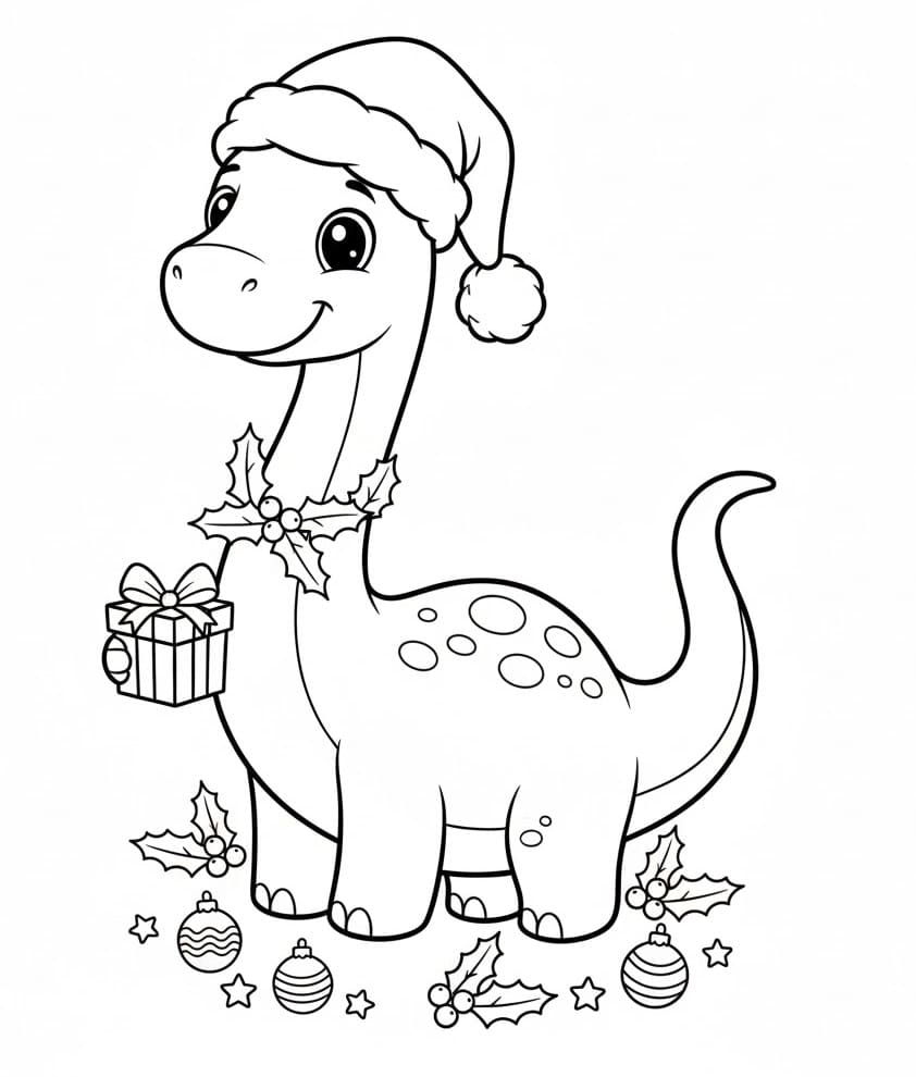 Jule Dyr Dinosaur fargelegging