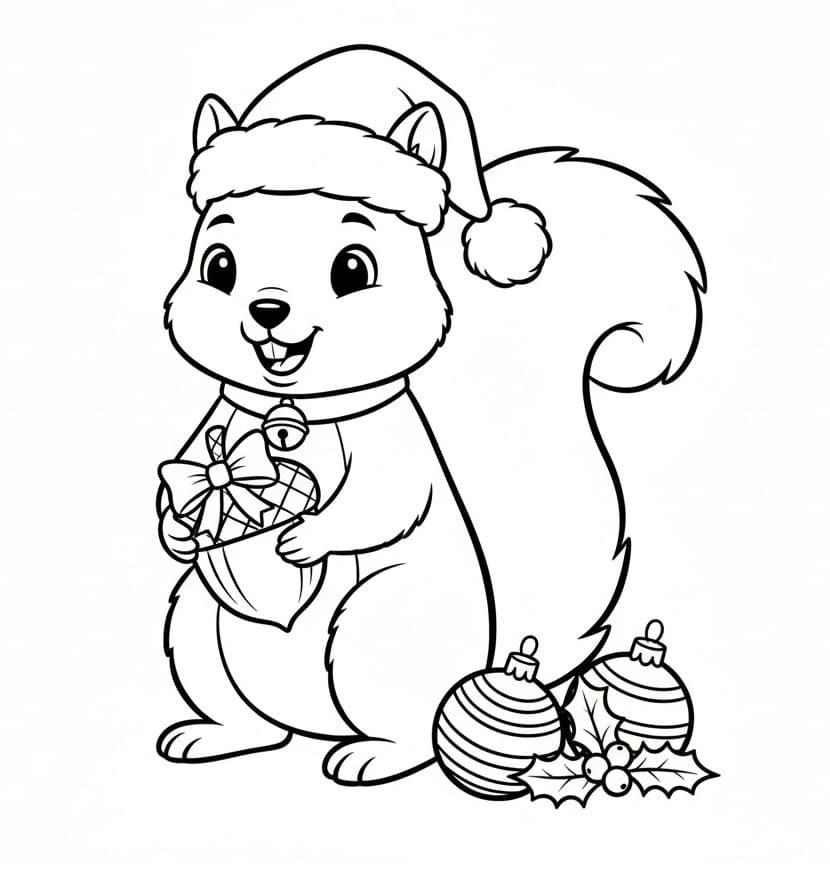 Jule Dyr Ekorn fargelegging