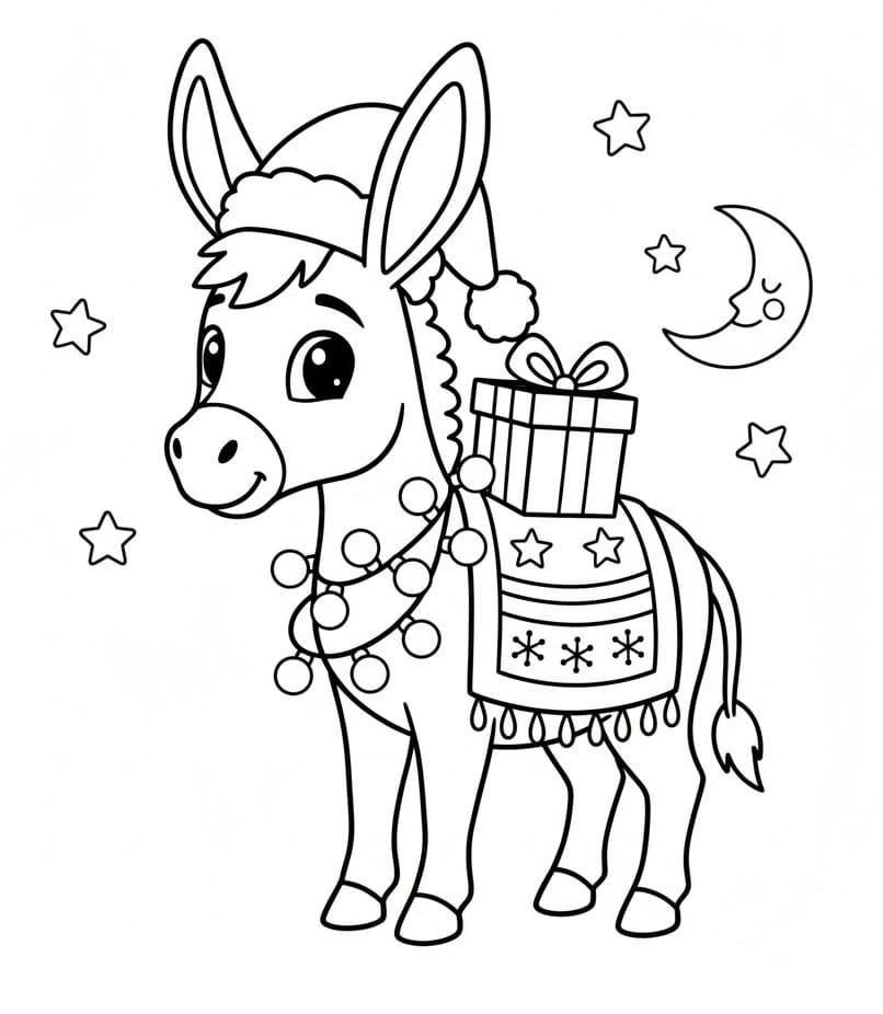 Jule Dyr Esel fargelegging