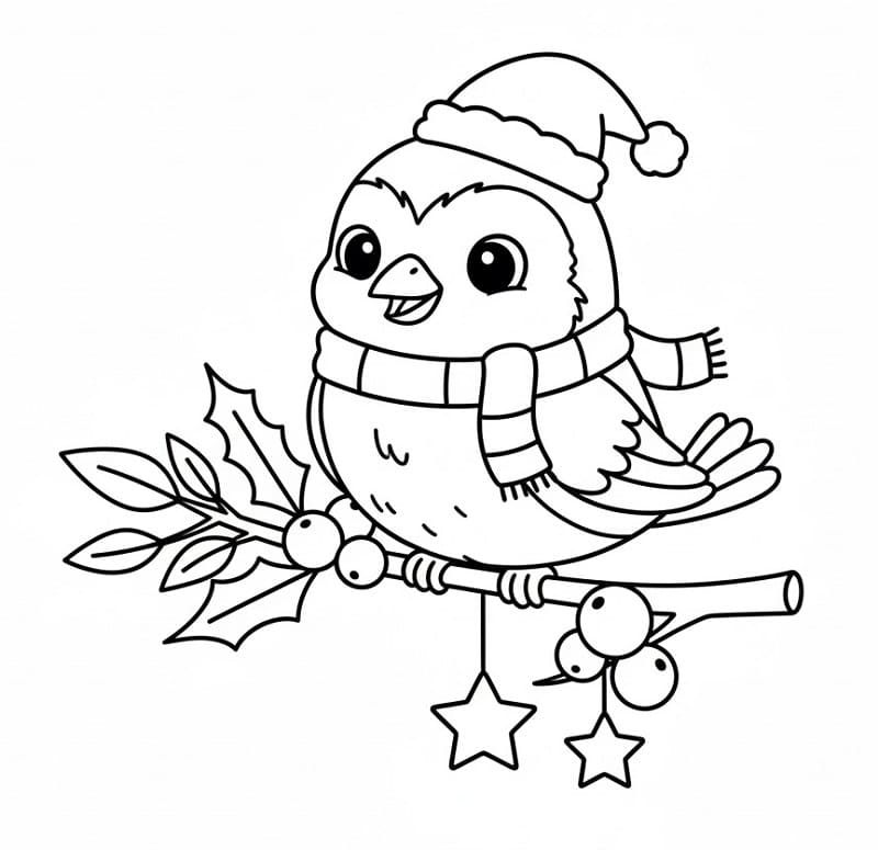 Jule Dyr Fugl fargelegging