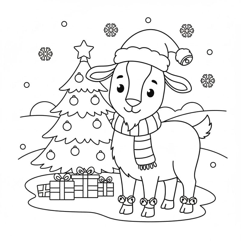 Jule Dyr Geit fargelegging