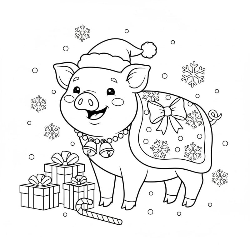 Jule Dyr Gris fargelegging