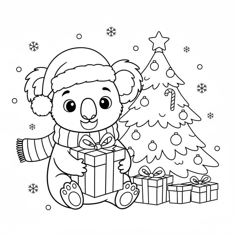 Jule Dyr Koala fargelegging