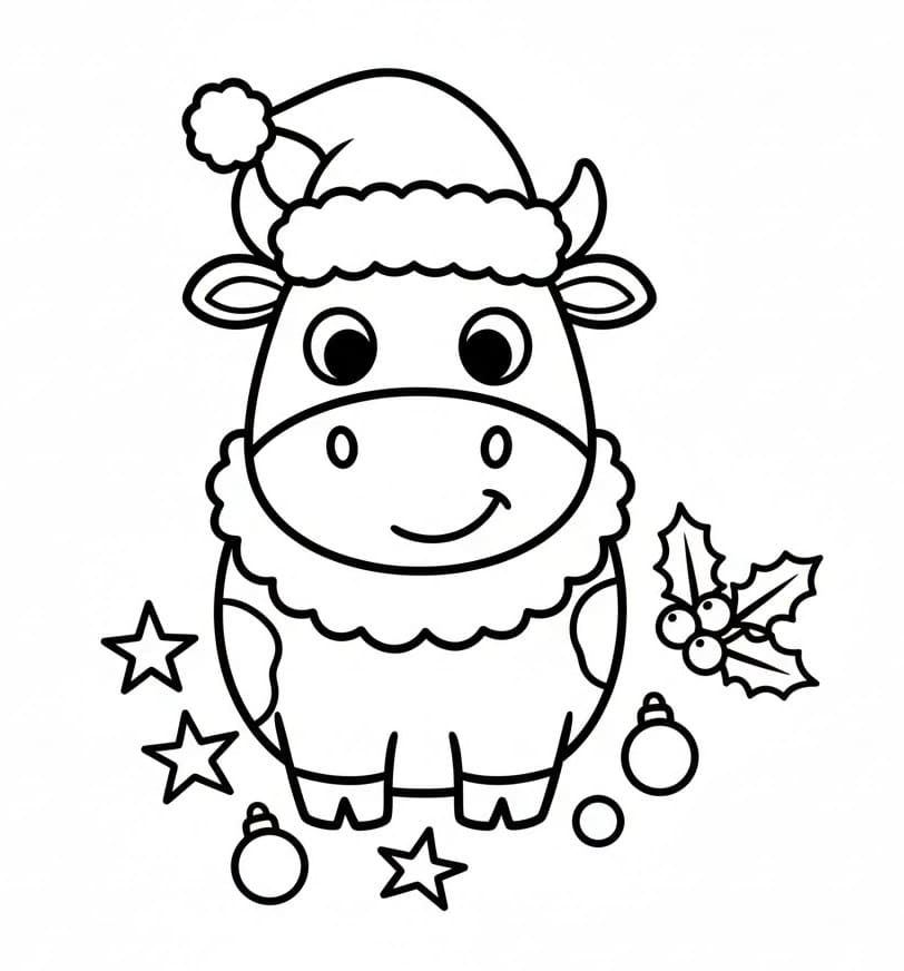 Jule Dyr Ku fargelegging