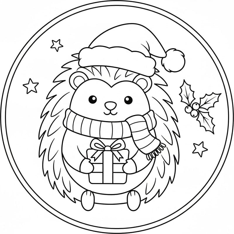 Jule Dyr Pinnsvin fargelegging